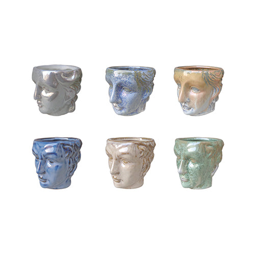 roman head plant pot 3" Roman Head Planter
