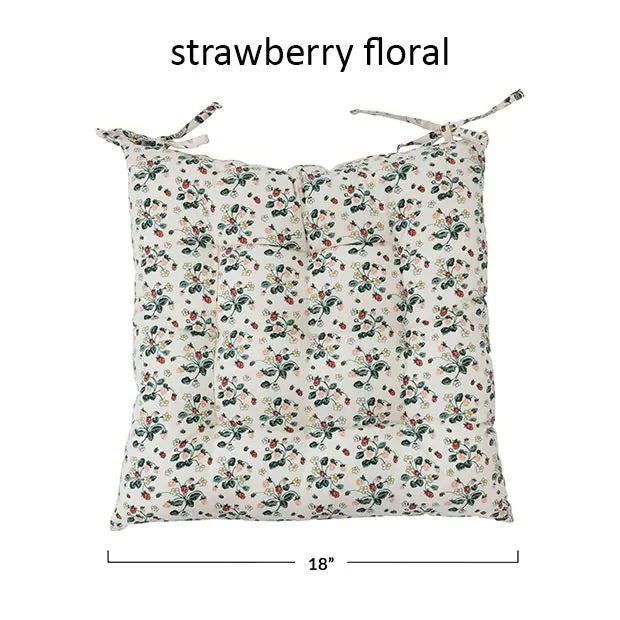 SQUARE COTTON PRINTED CHAIR CUSH