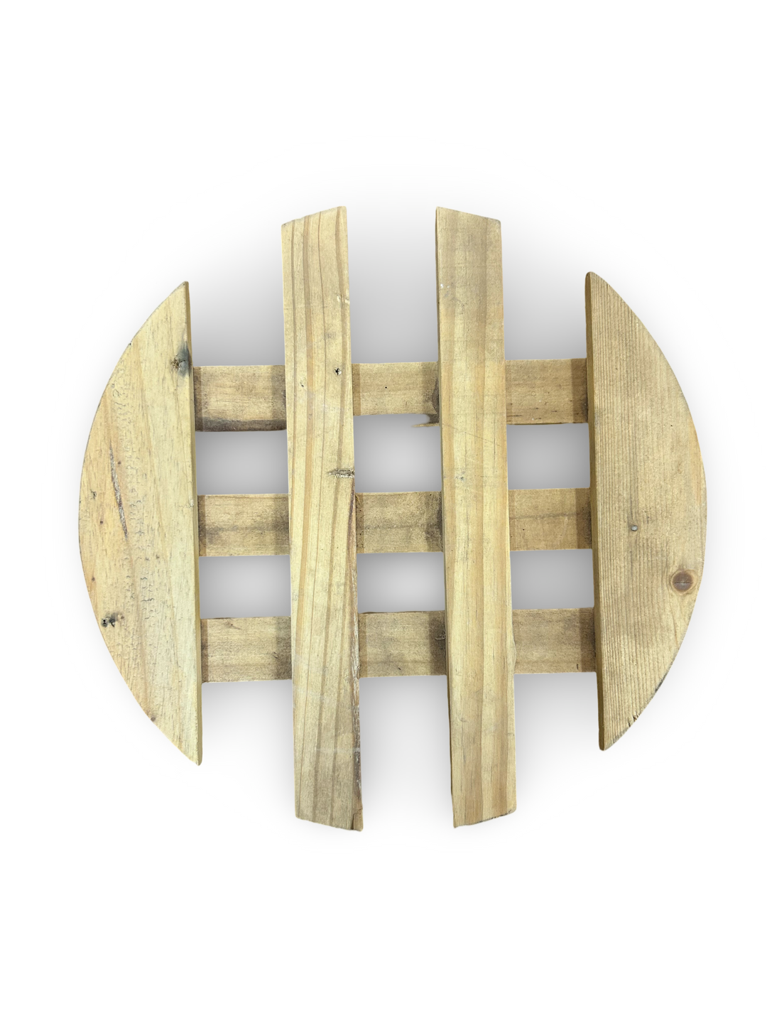 Round Lattice Wood Charger
