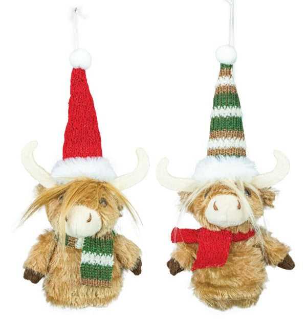 Jolly Highland Cow Ornaments