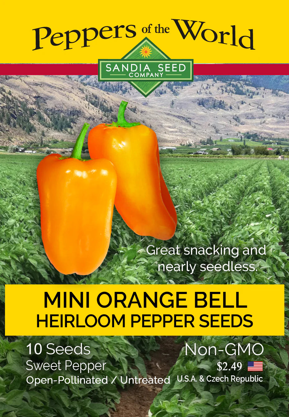 Mini Orange Bell Pepper Seeds