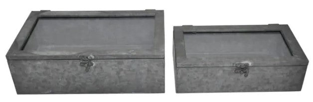 Rectangle Metal Collection Boxes, S/2