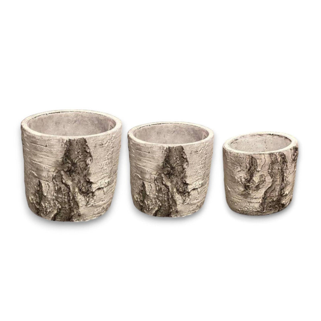 Medium Cement Pot with Rounded Bottom 5.5" x 5.5" x 5"
