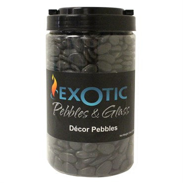 Décor Pebbles - 5lb Jar - Polished Black Gravel