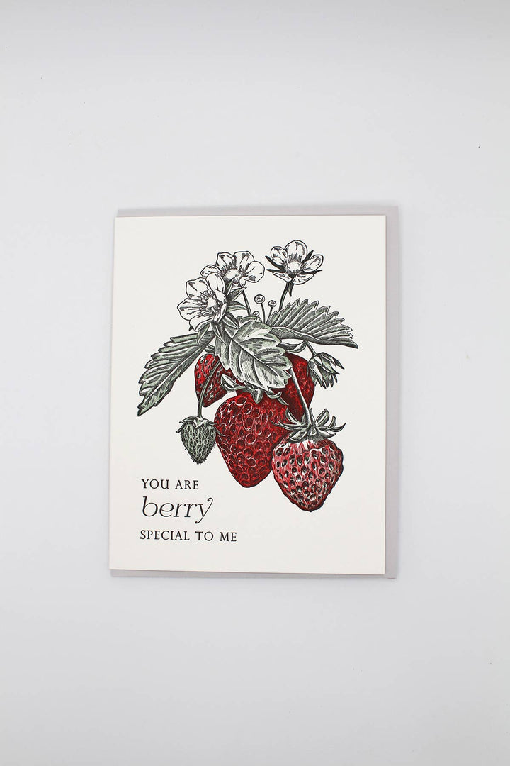 You Are Berry Special To Me Friendship Letterpress Card 