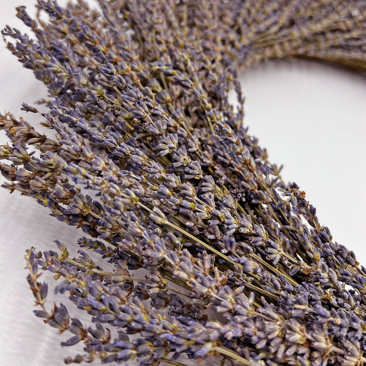Real Preserved Dried Lavender Decorative Wreath in Purple