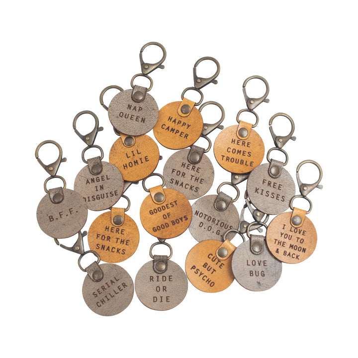 Leather Dog Charm, assorted