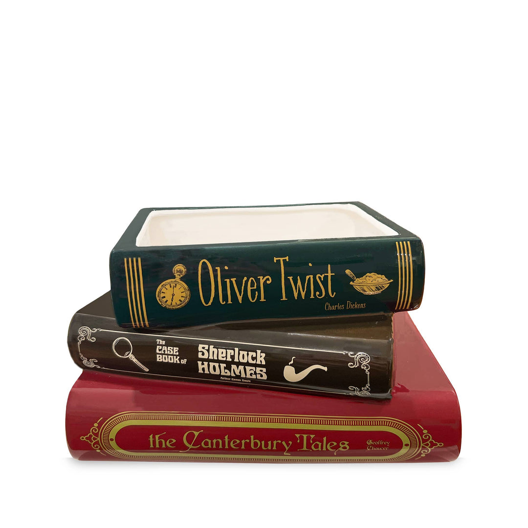 Stacked Book Planter, Sherlock