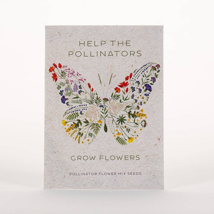 Help Pollinators Kraft Butterfly - Pollinator Wildflower Seed Packets
