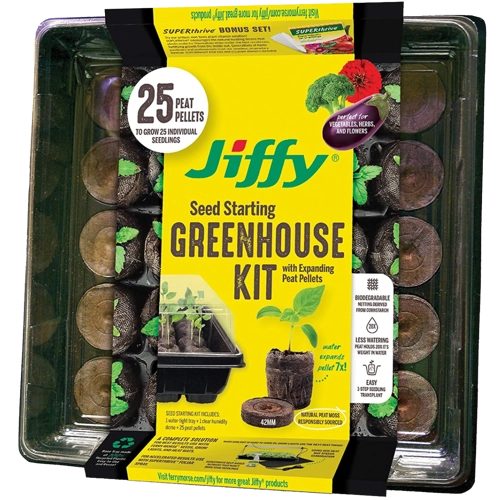 Jiffy Seed Starter Greenhouse Kit w/ peat pellets