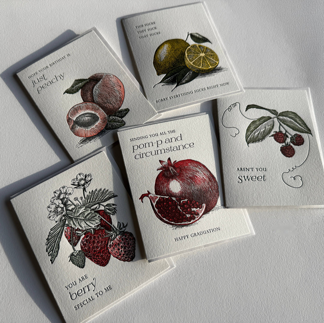 You Are Berry Special To Me Friendship Letterpress Card 
