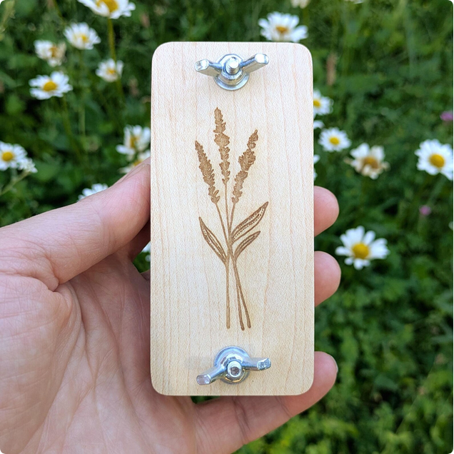 Pocket Sized Flower Press With Lavender Design