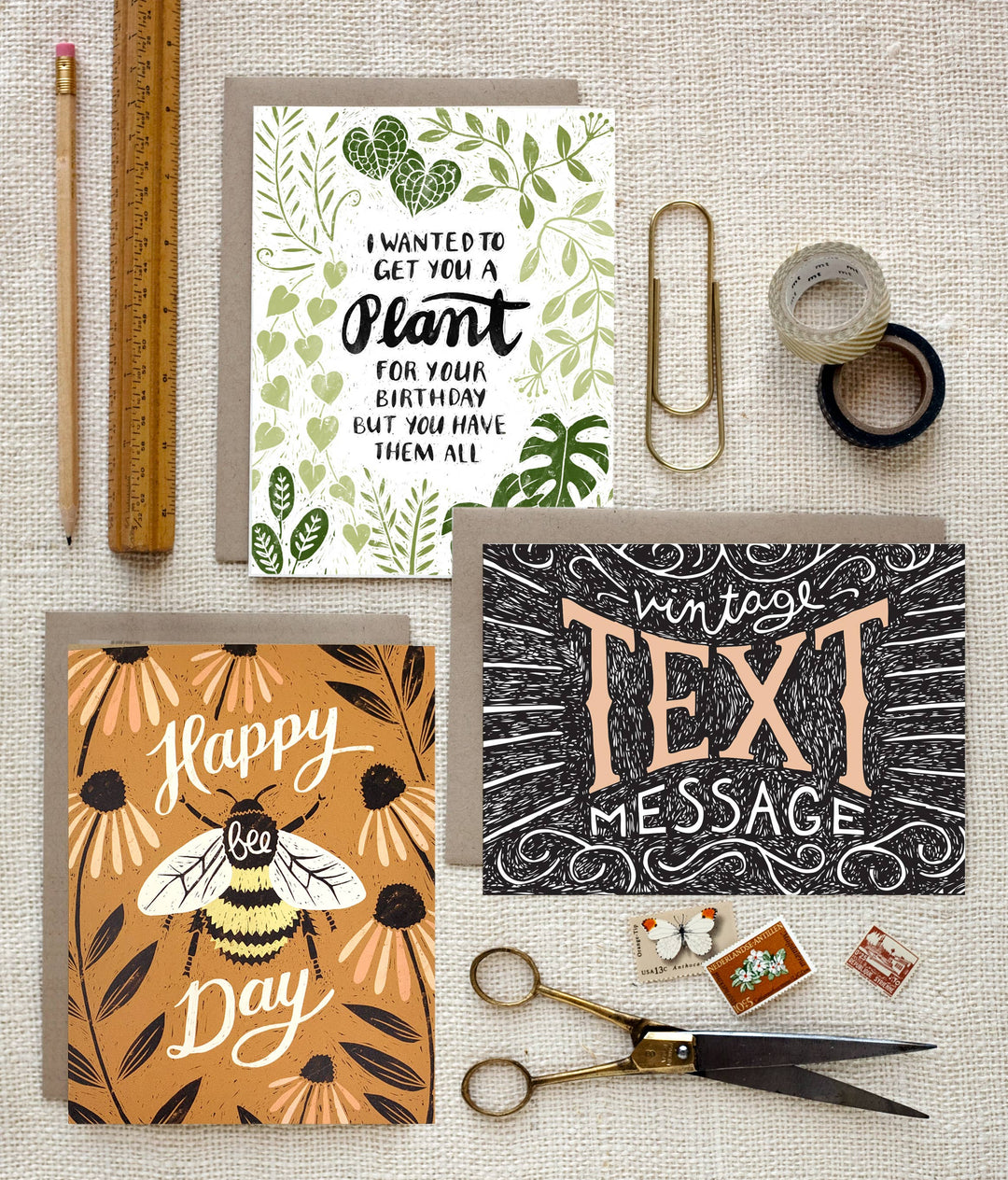 Vintage Text Message Greeting Card