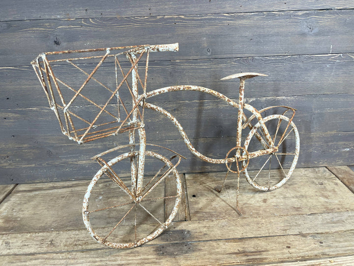 Bike Farmhouse Garden Iron Basket Planter-30x8x18 inches-NEW