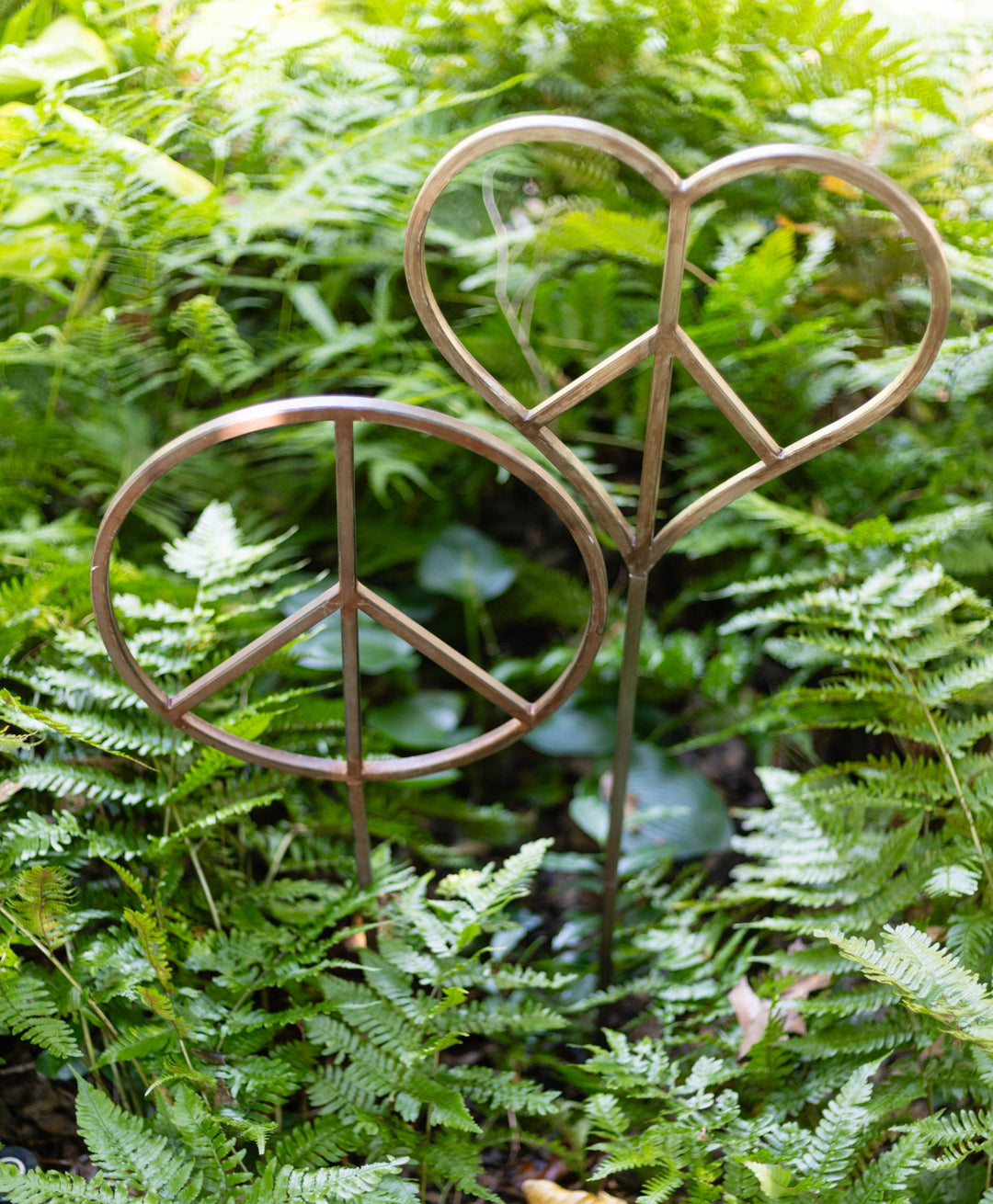 Metal Peace Sign Garden Stake