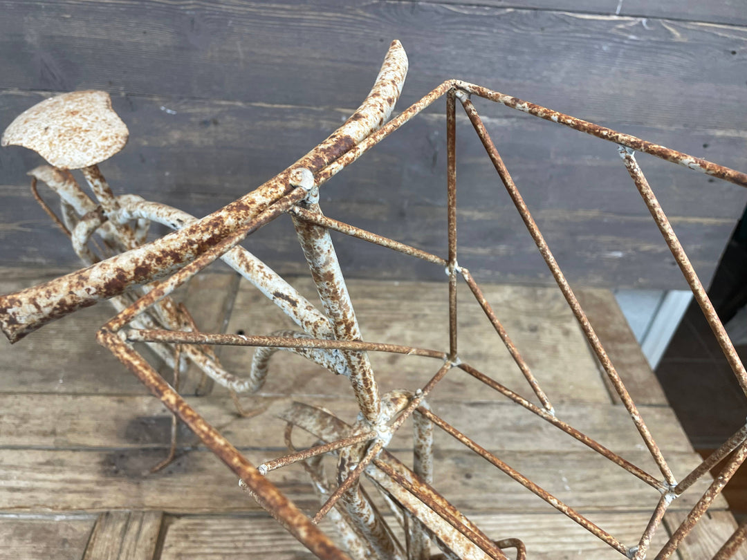 Bike Farmhouse Garden Iron Basket Planter-30x8x18 inches-NEW