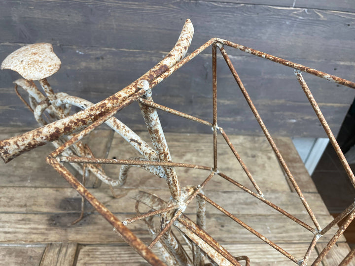 Bike Farmhouse Garden Iron Basket Planter-30x8x18 inches-NEW