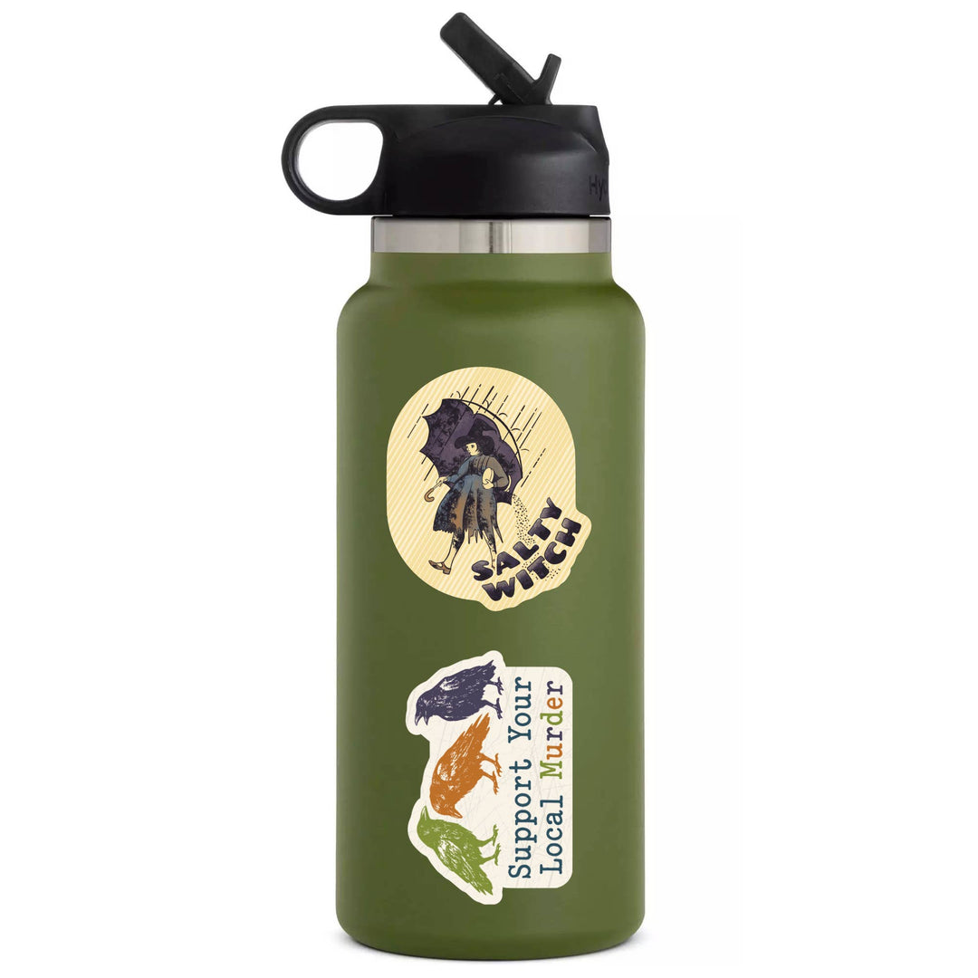 Halloween Salty Witch Watercolor High Quality Vinyl Sticker