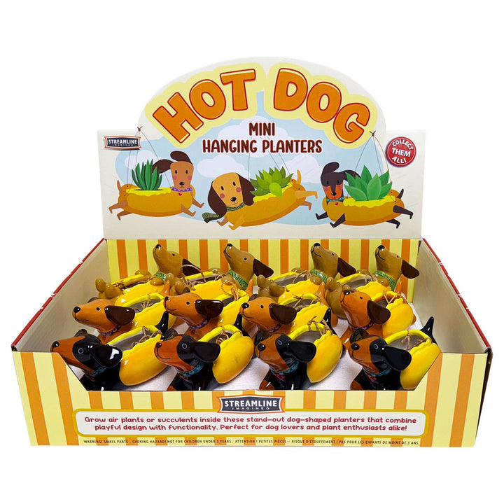Hot Dog Mini Hanging Planters - Asst 3 Styles