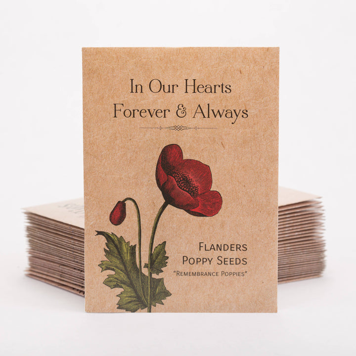 In Our Hearts Remembrance Memorial - Flanders Poppy