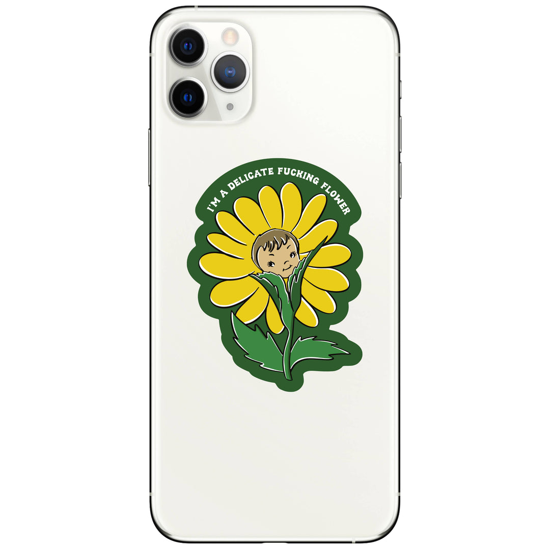 Vintage Swear Flower  High Quality Vinyl Sticker