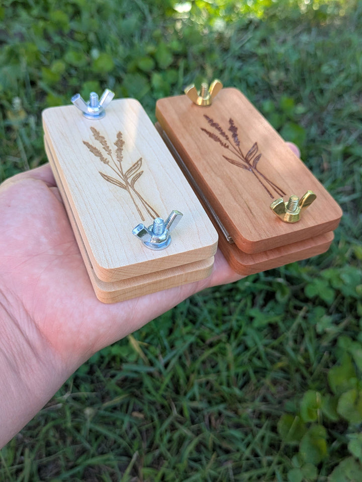 Pocket Sized Flower Press With Lavender Design