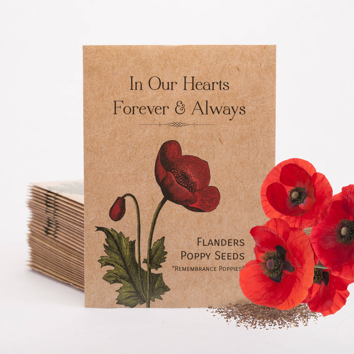In Our Hearts Remembrance Memorial - Flanders Poppy