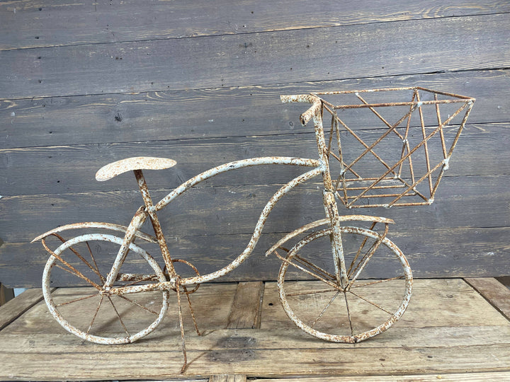 Bike Farmhouse Garden Iron Basket Planter-30x8x18 inches-NEW