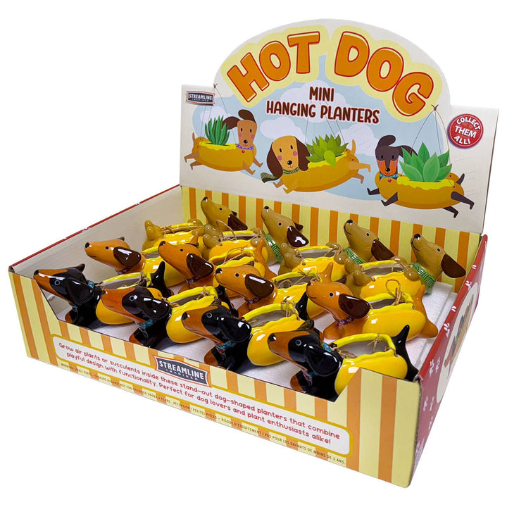 Hot Dog Mini Hanging Planters - Asst 3 Styles