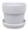 7" Floral Matte Pot