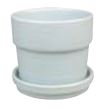 7" Floral Matte Pot