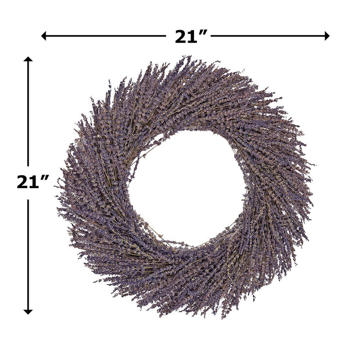 Real Preserved Dried Lavender Decorative Wreath in Purple