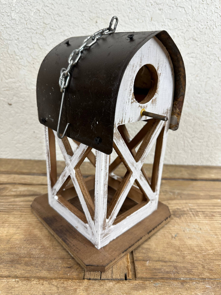 Bird house-Farmhouse-Yard Metal-Wood Art-Five Choices