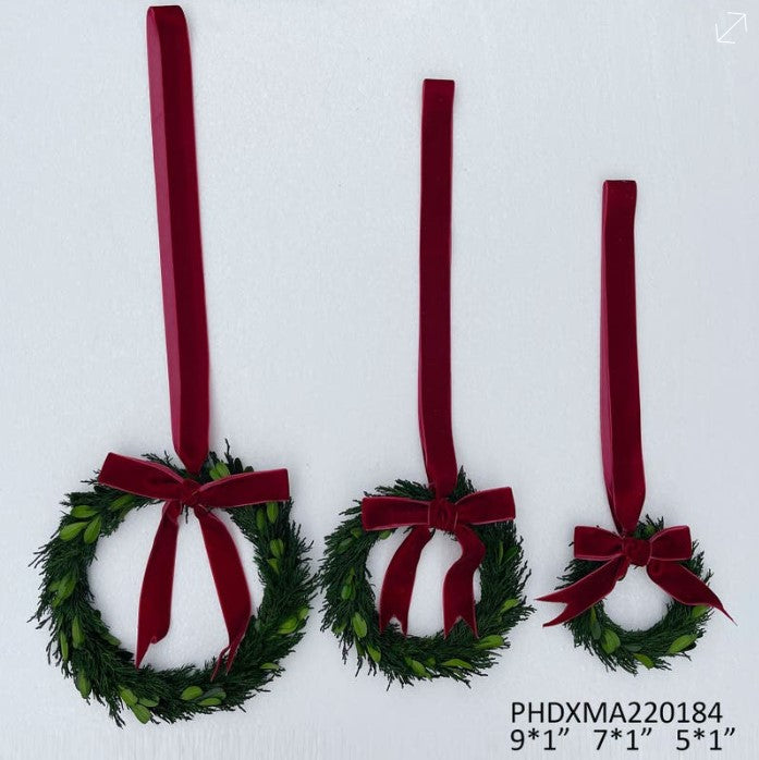 Boxwood and Cedar Wreaths
