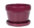 5" - 10" Glazed Floral Pot