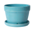 5" - 10" Glazed Floral Pot