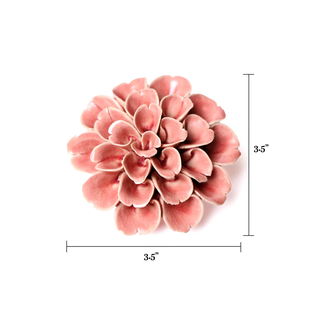 Ceramic Flower Wall Art Flower Pink