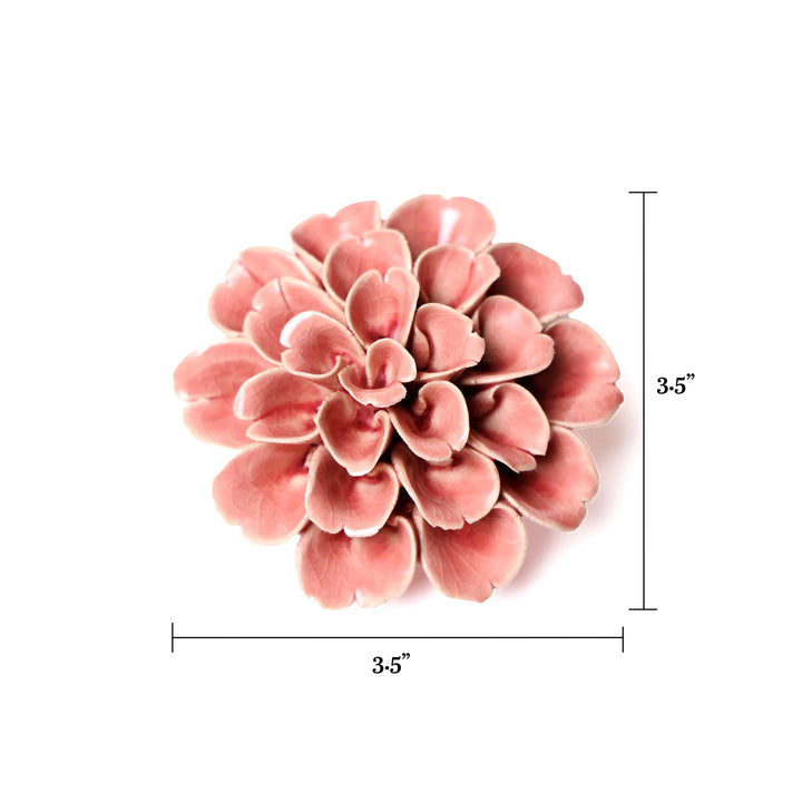 Ceramic Flower Wall Art Flower Pink