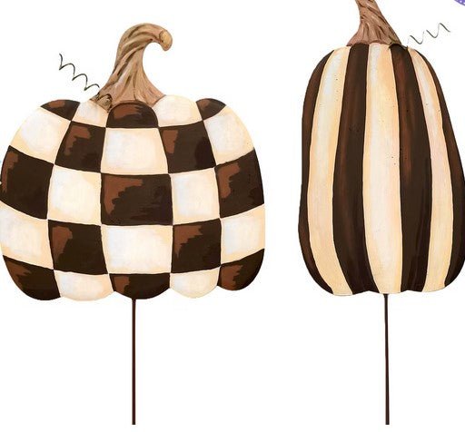 Chocolate Striped & Checked Pumpkins