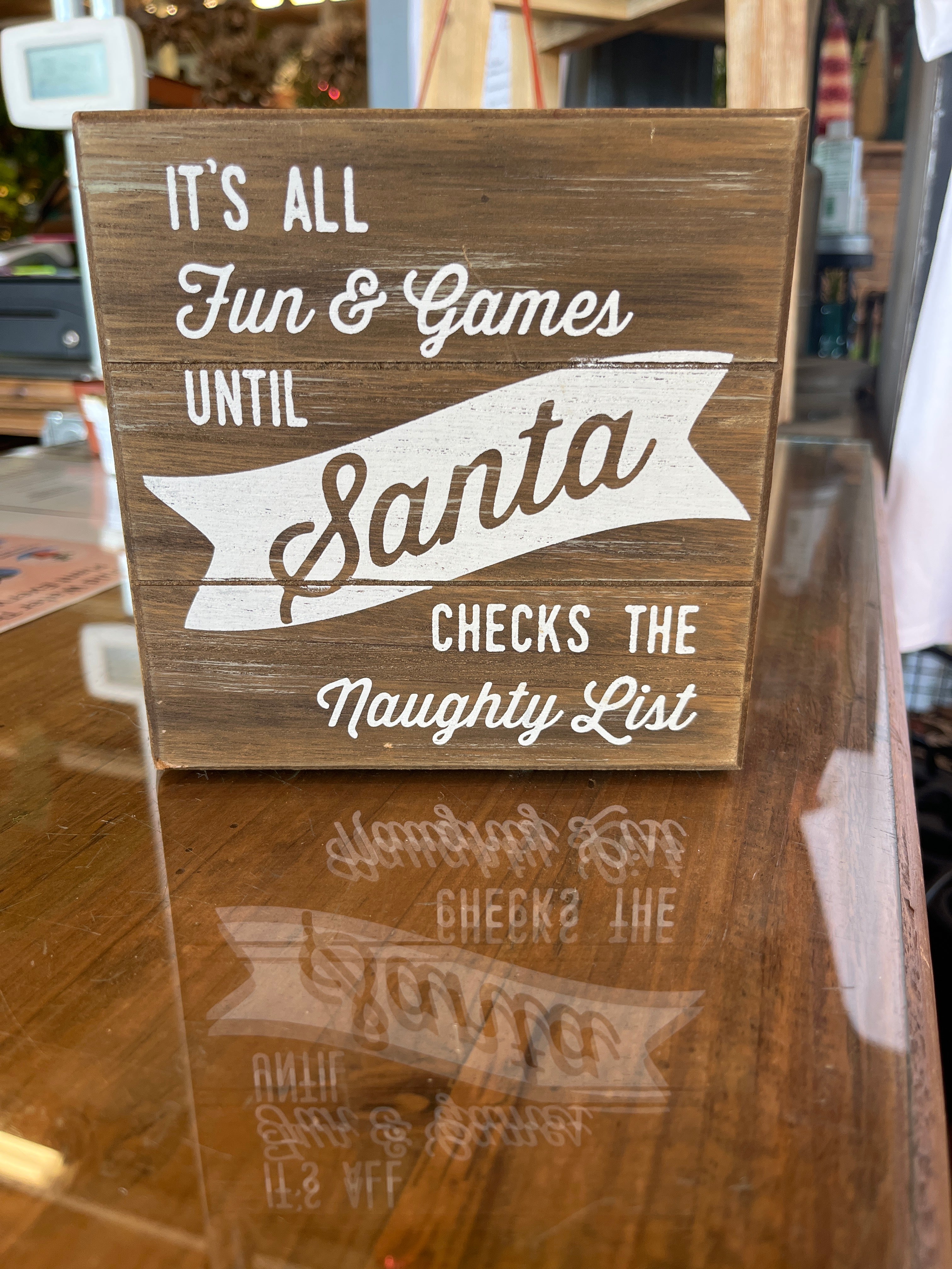 Santa's Naughty List Sign - Little Red Nursery, LLC