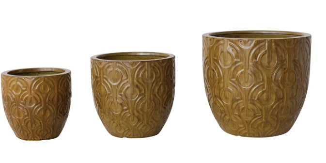 Eco-Stone Planters, Mustard Color