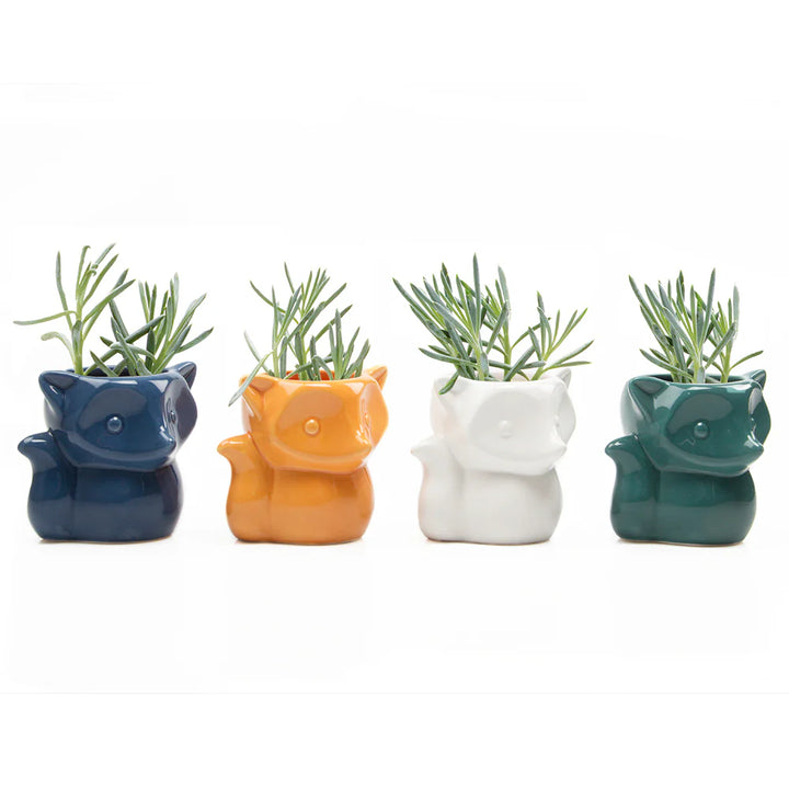 Fox Ceramic Indoor Plant Pot