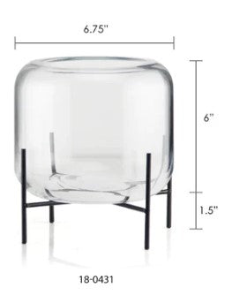 Glass Vase on Stand