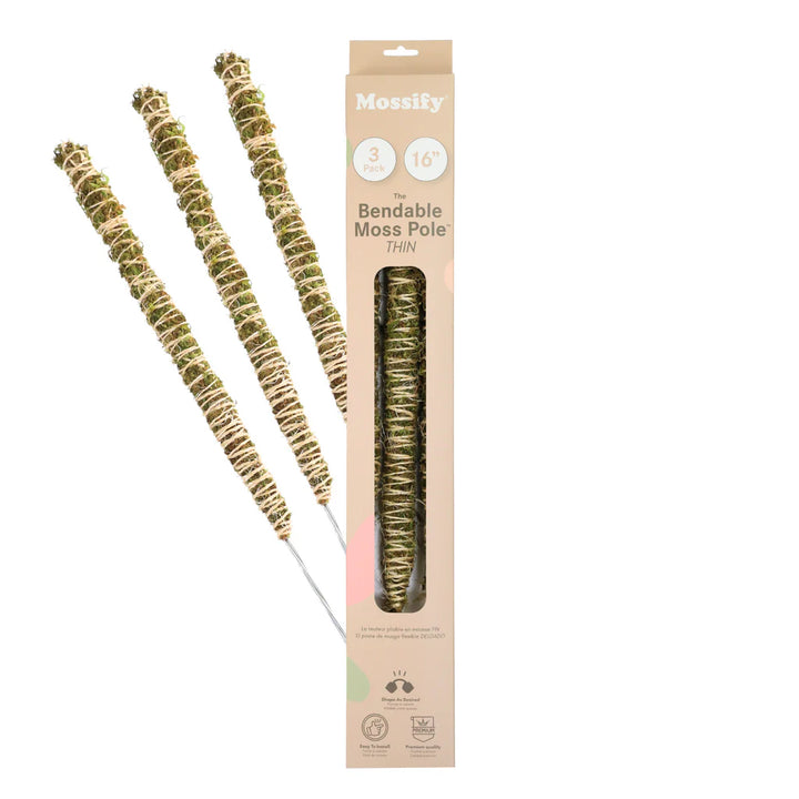 The Original Bendable Moss Pole (Pins included)