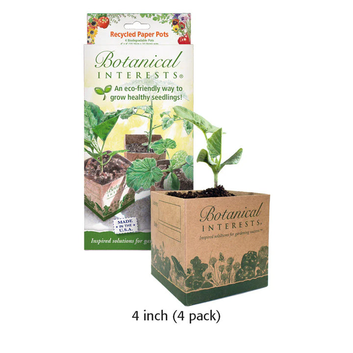 Botanical Interest Recycled Paper Pots