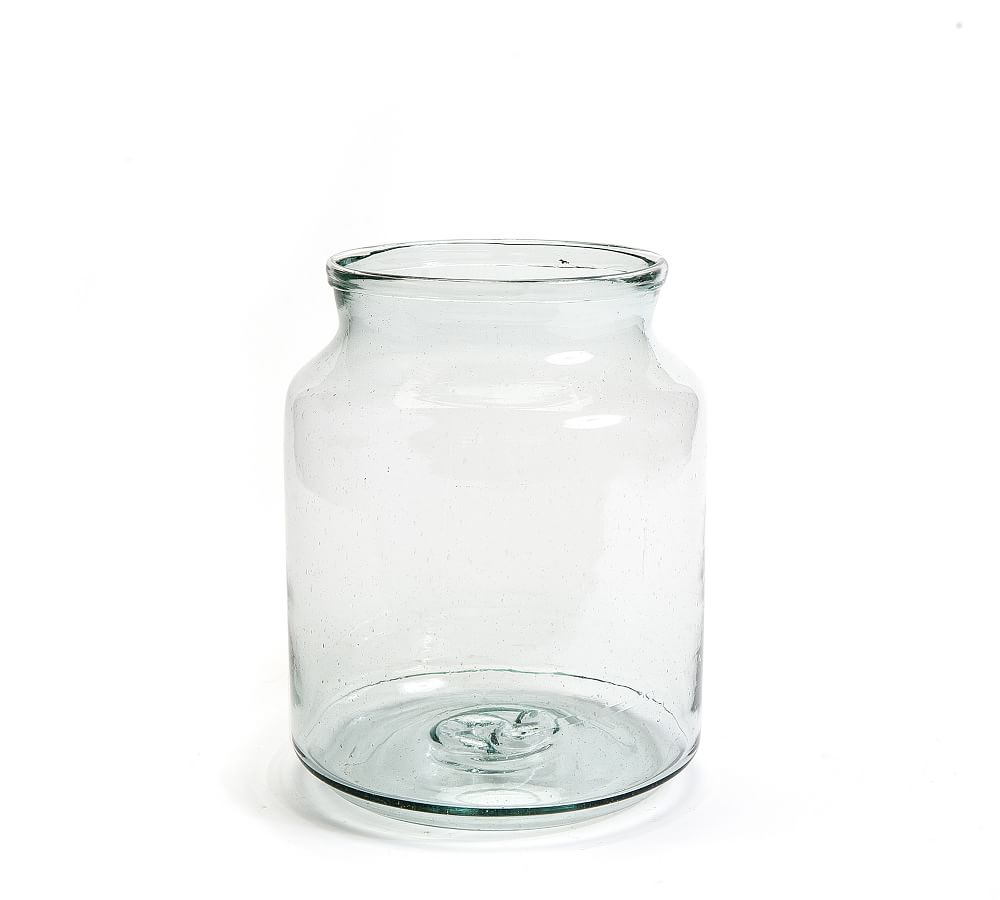 Recycled Glass Mason Jar Vase