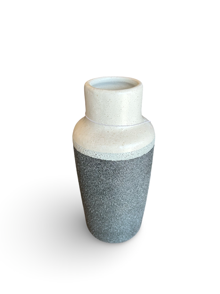 Grey & White Ceramic Vase
