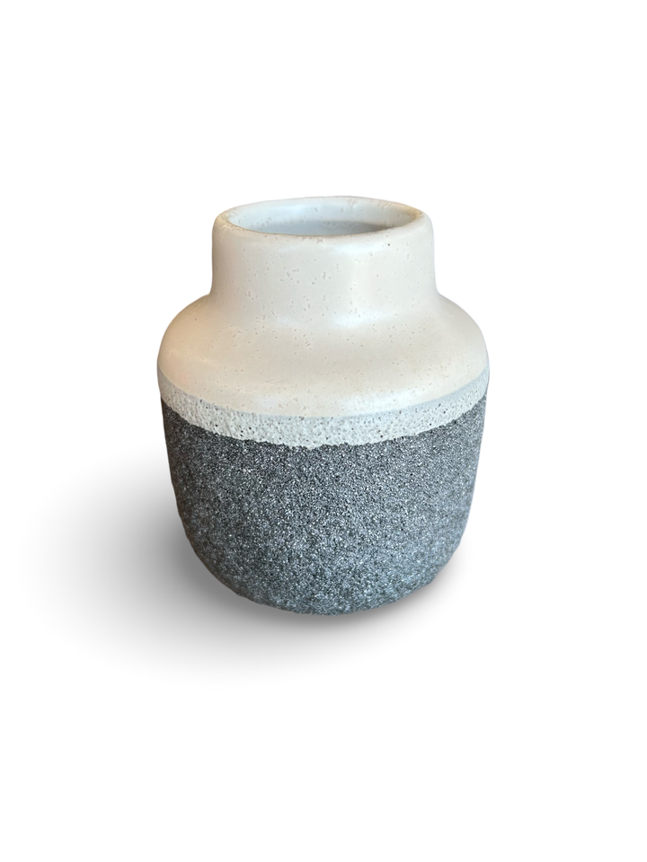 Grey & White Ceramic Vase