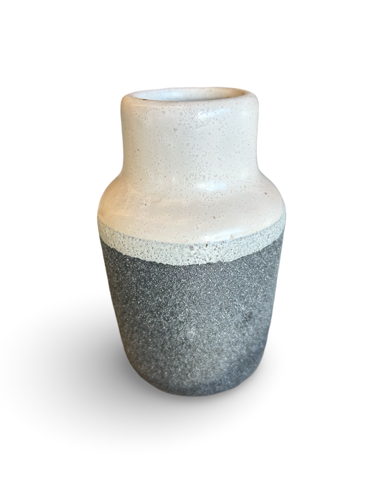 Grey & White Ceramic Vase