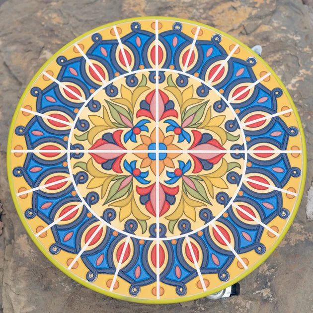 13.8" Mosaic Tile Plant Trolley